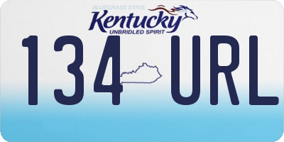 KY license plate 134URL