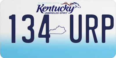 KY license plate 134URP