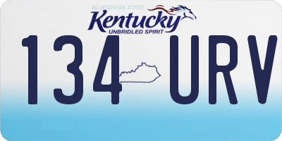 KY license plate 134URV