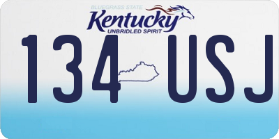 KY license plate 134USJ