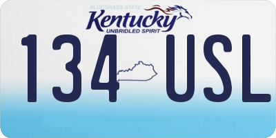 KY license plate 134USL