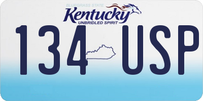 KY license plate 134USP