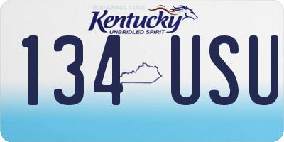 KY license plate 134USU