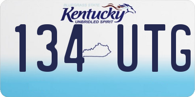 KY license plate 134UTG
