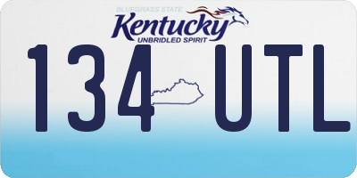 KY license plate 134UTL