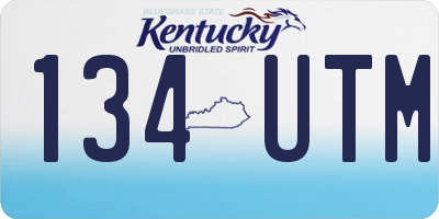 KY license plate 134UTM
