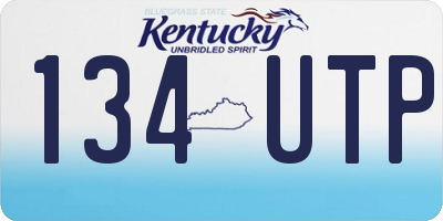 KY license plate 134UTP
