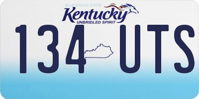 KY license plate 134UTS