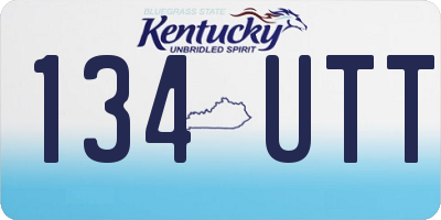 KY license plate 134UTT