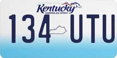 KY license plate 134UTU