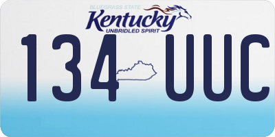 KY license plate 134UUC