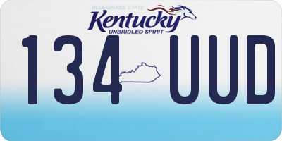 KY license plate 134UUD
