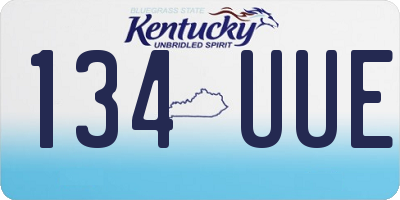 KY license plate 134UUE