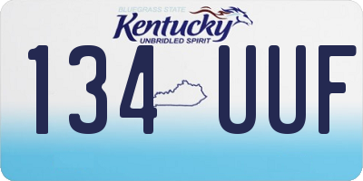 KY license plate 134UUF