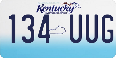 KY license plate 134UUG
