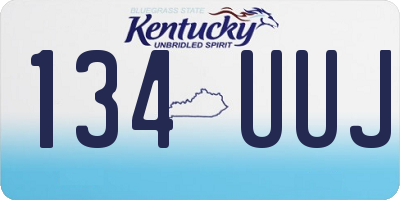 KY license plate 134UUJ