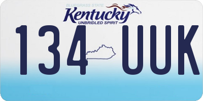 KY license plate 134UUK
