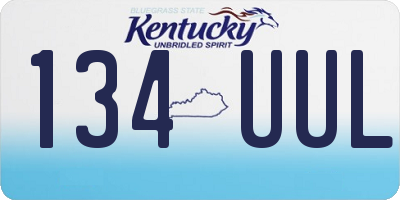 KY license plate 134UUL