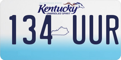 KY license plate 134UUR
