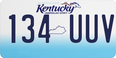 KY license plate 134UUV