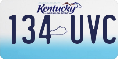 KY license plate 134UVC