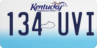 KY license plate 134UVI