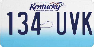 KY license plate 134UVK