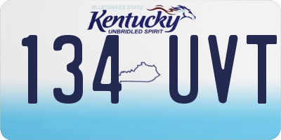 KY license plate 134UVT