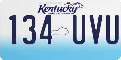 KY license plate 134UVU