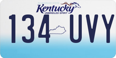 KY license plate 134UVY