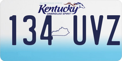 KY license plate 134UVZ