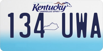 KY license plate 134UWA