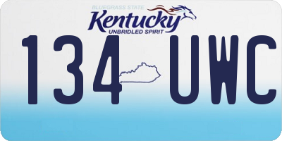 KY license plate 134UWC