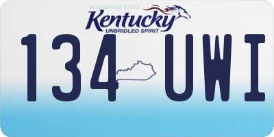 KY license plate 134UWI