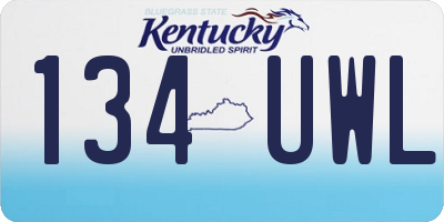 KY license plate 134UWL