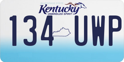 KY license plate 134UWP