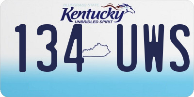 KY license plate 134UWS
