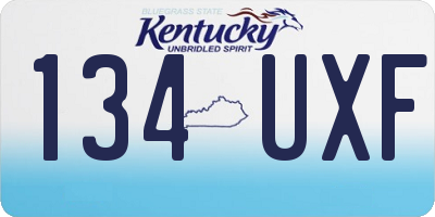 KY license plate 134UXF