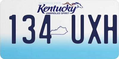 KY license plate 134UXH