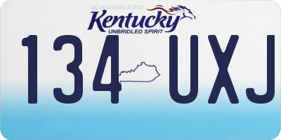 KY license plate 134UXJ