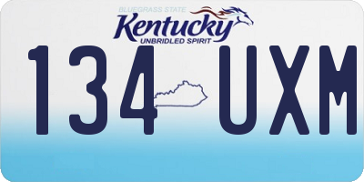 KY license plate 134UXM