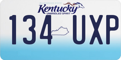 KY license plate 134UXP