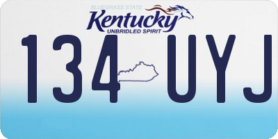 KY license plate 134UYJ