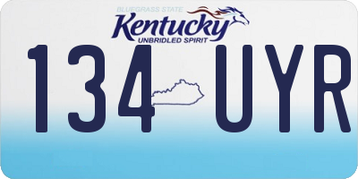 KY license plate 134UYR