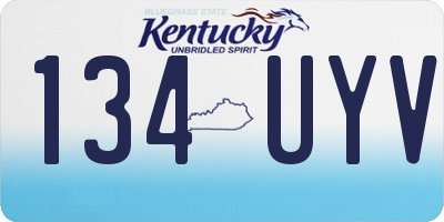 KY license plate 134UYV