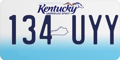 KY license plate 134UYY