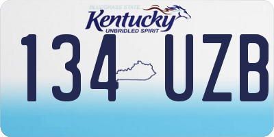 KY license plate 134UZB