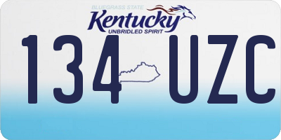 KY license plate 134UZC