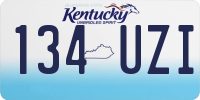 KY license plate 134UZI