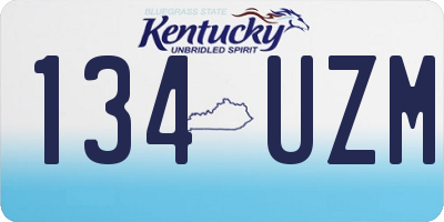 KY license plate 134UZM
